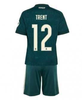 Billige Fotballdrakt Real Madrid Alexander-Arnold #12 Replika Bortedraktsett Barn 2026-27 Kortermet (med bukser)